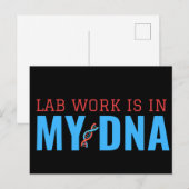 LAB WORK IS IN MIJN DNA BRIEFKAART (Voorkant / Achterkant)