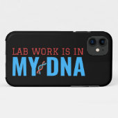LAB WORK IS IN MIJN DNA Hoesje-Mate iPhone CASE (Achterkant (horizontaal))
