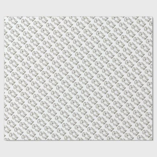 Lab Wrapping Paper - Black and White Dog Print Cadeaupapier (Vlak)