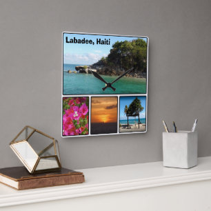 Labadee, Haïti Square Wall Clock Vierkante Klok