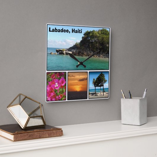 Labadee, Haïti Square Wall Clock Vierkante Klok (Kantoor)