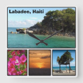 Labadee, Haïti Square Wall Clock Vierkante Klok (Voorkant)
