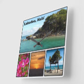 Labadee, Haïti Square Wall Clock Vierkante Klok (Hoek)