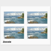 Labadie Seascape Gepersonaliseerde Bookplate Rechthoekige Sticker (Vel)