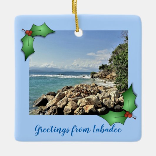 Labadie Seascape No. 2 Custom Keramisch Ornament (Voorkant)