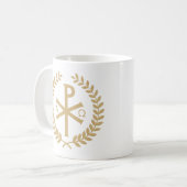 Labarum - Chi Rho - Roman Imperial Standard Koffiemok (Voorkant links)