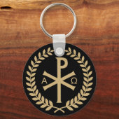 Labarum - Chi Rho - Roman Imperial Standard Sleutelhanger (Achterkant)