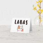 Labas, Litouwse groet Kaart (Gele Bloem)