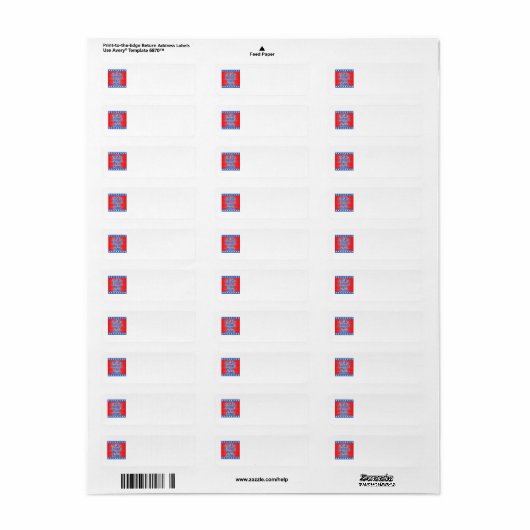 Label 3RS Return-adres (Full Sheet)