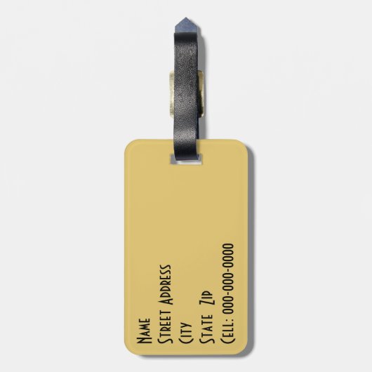 Label A Bag Waterverf nog steeds persoonlijke ID Bagagelabel (Achterkant verticaal)