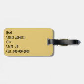 Label A Bag Waterverf nog steeds persoonlijke ID Bagagelabel (Achterkant horizontaal)