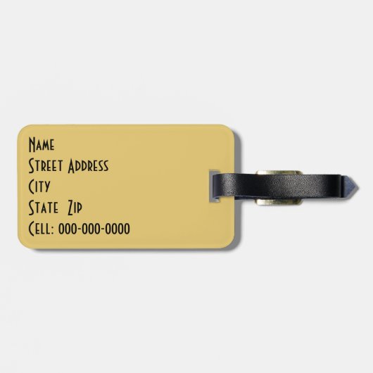 Label A Bag Waterverf nog steeds persoonlijke ID Bagagelabel (Achterkant horizontaal)