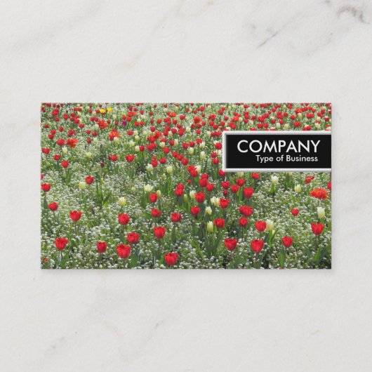 Label aan de rand - Bed van Tulpen (Voorkant)