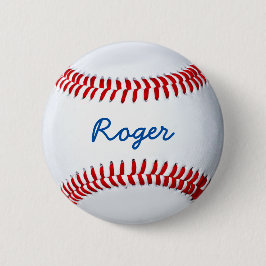Label Aangepaste naam Baseball Fan personaliseren Ronde Button 5,7 Cm