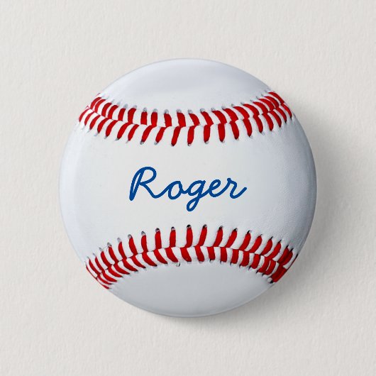 Label Aangepaste naam Baseball Fan personaliseren Ronde Button 5,7 Cm (Voorkant)