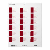 Label Abstracte rode cirkels patroon op wit (Full Sheet)