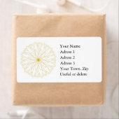 Label Adres Compleet Groot, wit, goud (Insitu)