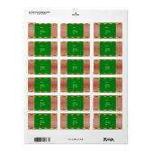 Label Adres Rood Wit Streep Gouden Rand (Full Sheet)
