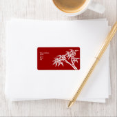 Label Adres Sticker Retro bamboe (Insitu)