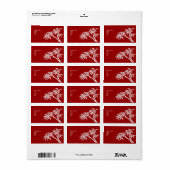 Label Adres Sticker Vintage Retro bamboe (Full Sheet)