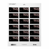 Label Adres Sticker Vintage Retro bloemen (Full Sheet)