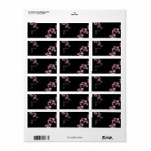 Label Adres Sticker Vintage Retro bloemen 3 (Full Sheet)