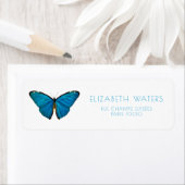 LABEL ADRES TERUG : BLAUWE BUTTERFLES (Insitu)