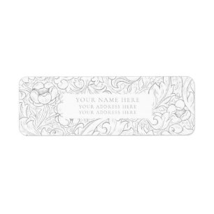 LABEL ADRES TERUGKEER : WILLIAM MORRIS : PLATTELAN