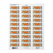 LABEL ADRES TERUGKEER : WILLIAM MORRIS : PLATTELAN (Full Sheet)