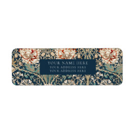 LABEL ADRES TERUGKEER : WILLIAM MORRIS : PLATTELAN