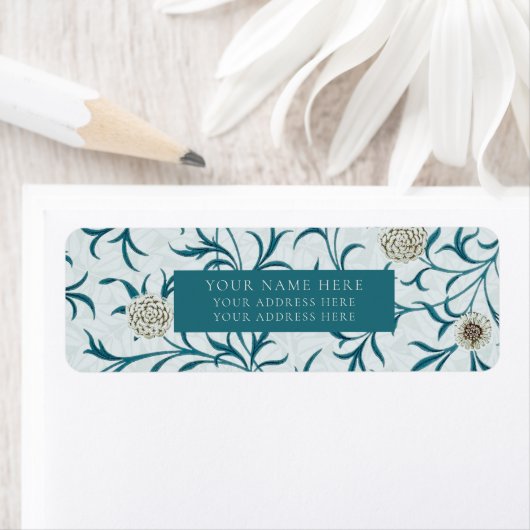 LABEL ADRES TERUGKEER : WILLIAM MORRIS : PLATTELAN (Insitu)