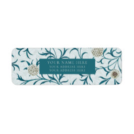 LABEL ADRES TERUGKEER : WILLIAM MORRIS : PLATTELAN