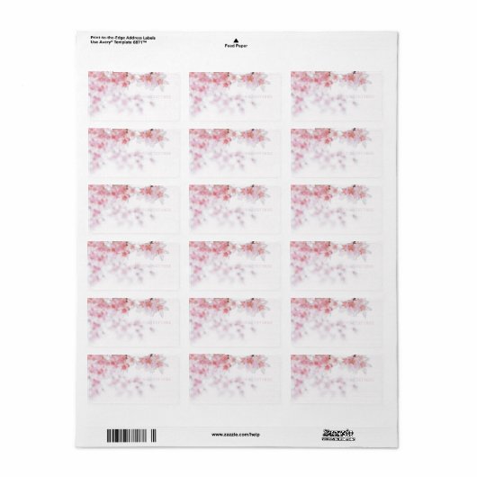 LABEL ADRES TERUGKEREN: BLOSSOM CHERRY (Full Sheet)