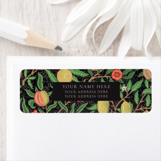 LABEL ADRES TERUGKEREN : WILLIAM MORRIS (Insitu)