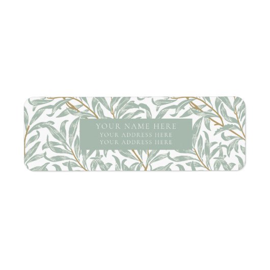 LABEL ADRES TERUGKEREN : WILLIAM MORRIS (Voorkant)