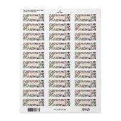 LABEL ADRES TERUGKEREN : WILLIAM MORRIS (Full Sheet)