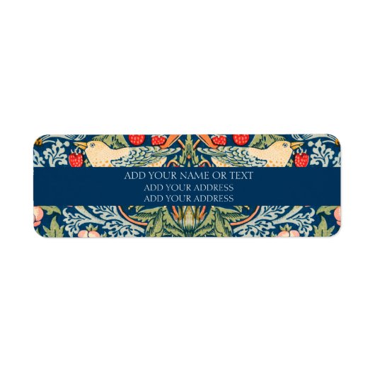 LABEL ADRES TERUGKEREN : WILLIAM MORRIS (Voorkant)