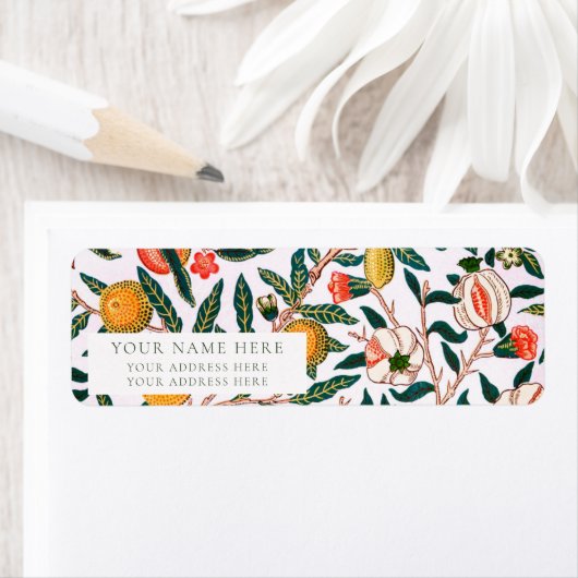 LABEL ADRES TERUGKEREN : WILLIAM MORRIS (Insitu)