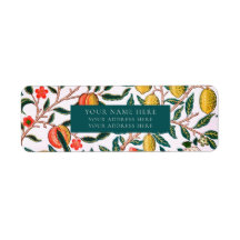 LABEL ADRES TERUGKEREN : WILLIAM MORRIS : APPEL