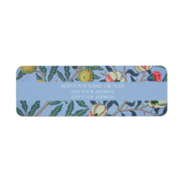 LABEL ADRES TERUGKEREN : WILLIAM MORRIS POMEGRANAT