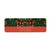 LABEL ADRES TERUGKEREN : WILLIAM MORRIS TULIPS (Voorkant)