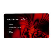 Label Adres Zakelijk Abstract Rood Zwart (Voorkant)