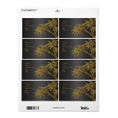 Label Adres Zakelijk Zwart Goud Bamboe (Full Sheet)