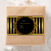 Label Adres Zwart Gouden Streep (Insitu)