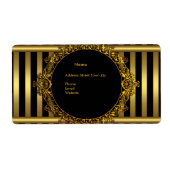 Label Adres Zwart Gouden Streep (Voorkant)