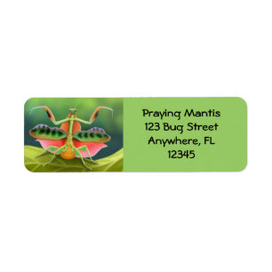 label African Praying Mantis Label