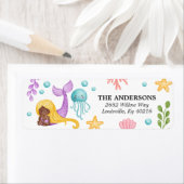 Label Afrikaans mermaid Ocean Return-adres (Insitu)