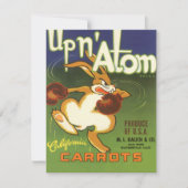 label Art boxing Rabbit, boven op Atom Carrots (Voorkant)