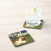  label Art boxing Rabbit, boven op Atom Carrots Bier Onderzetter (Rechterzijde)