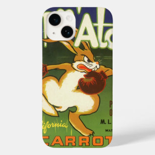  label Art boxing Rabbit, boven op Atom Carrots Case-Mate iPhone 14 Hoesje